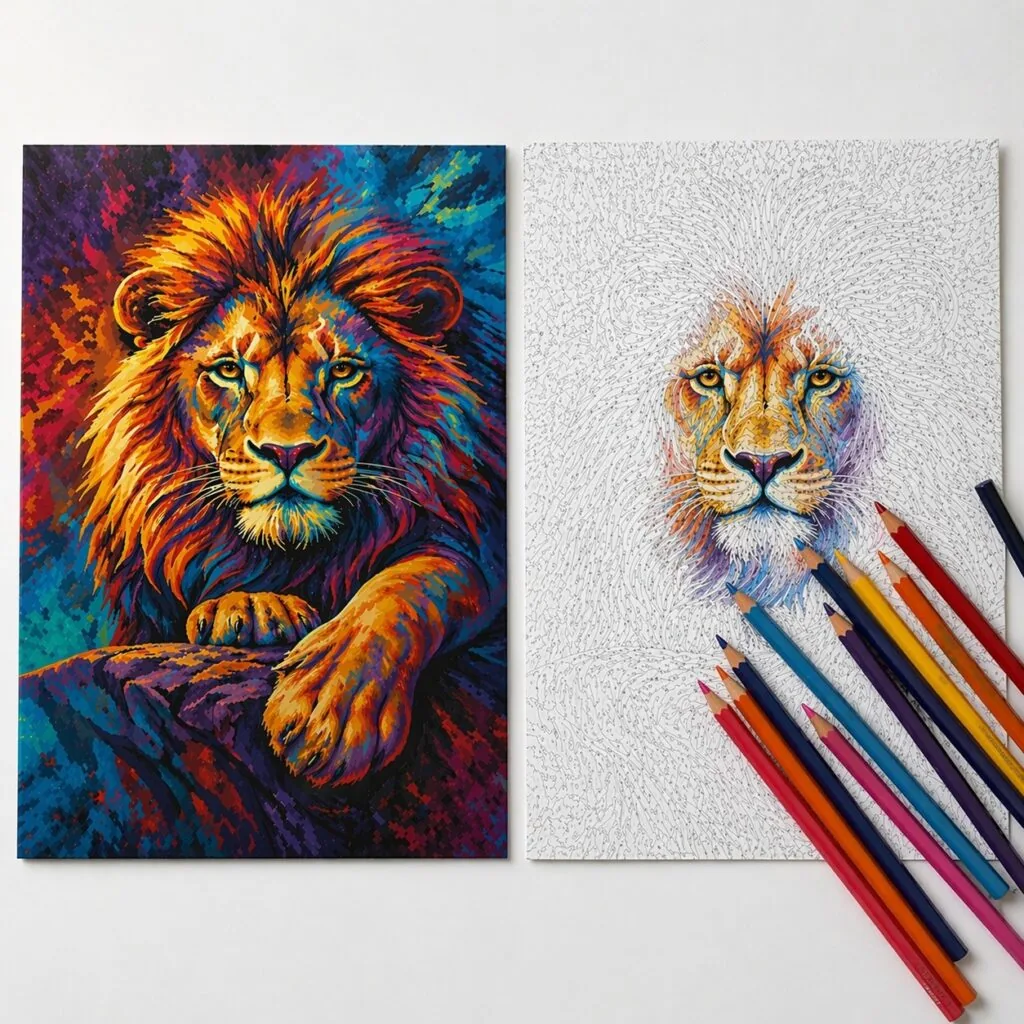 Leão de Judá para colorir por números
