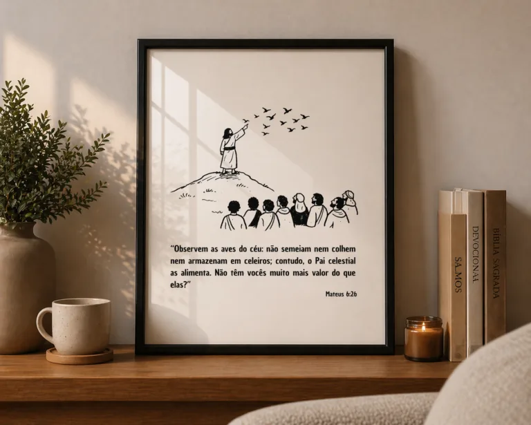 Arte inspirada no Sermão do Monte e em Mateus 6:26